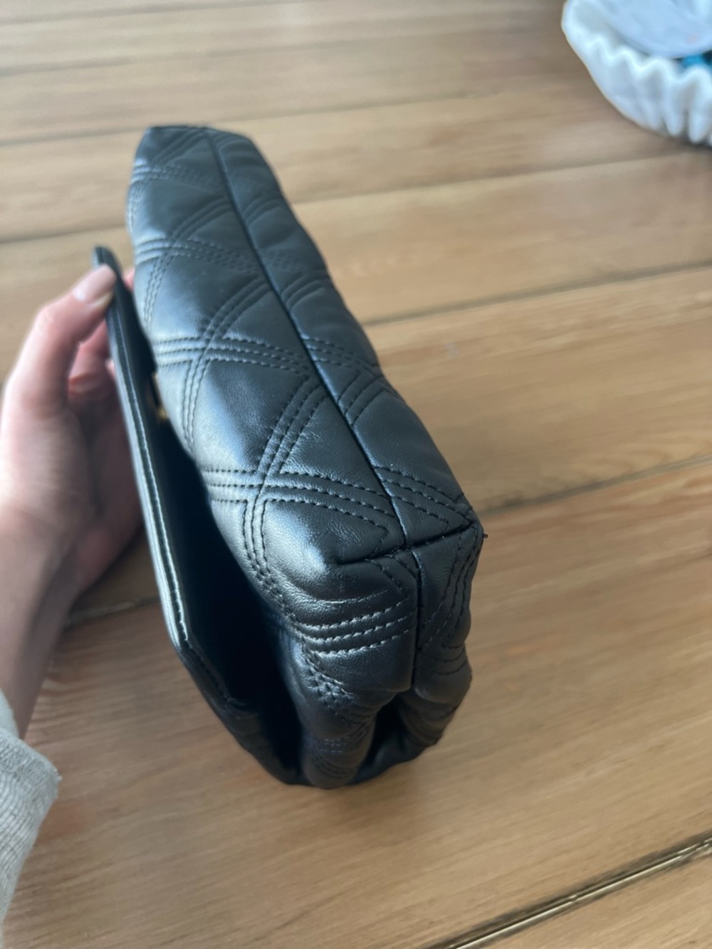 Tory Burch Quilted Leather Clutch - Black - Picture 9 of 10